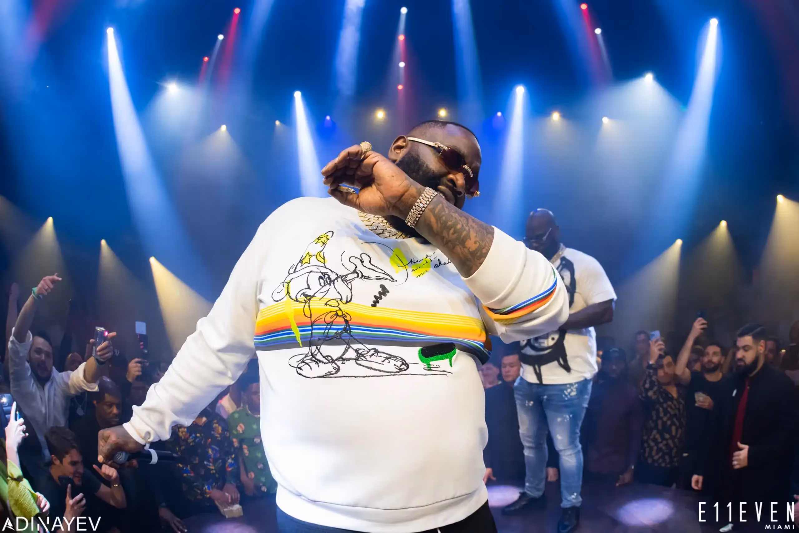 Rick Ross performing for Bitcoin 2022 concert at E11EVEN