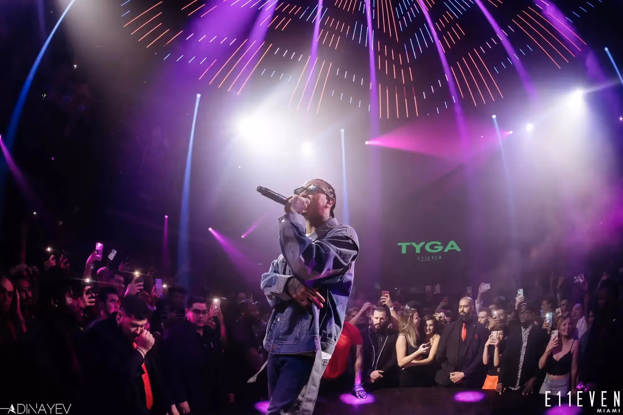 Tyga performing for Big Game Weekend at E11EVEN