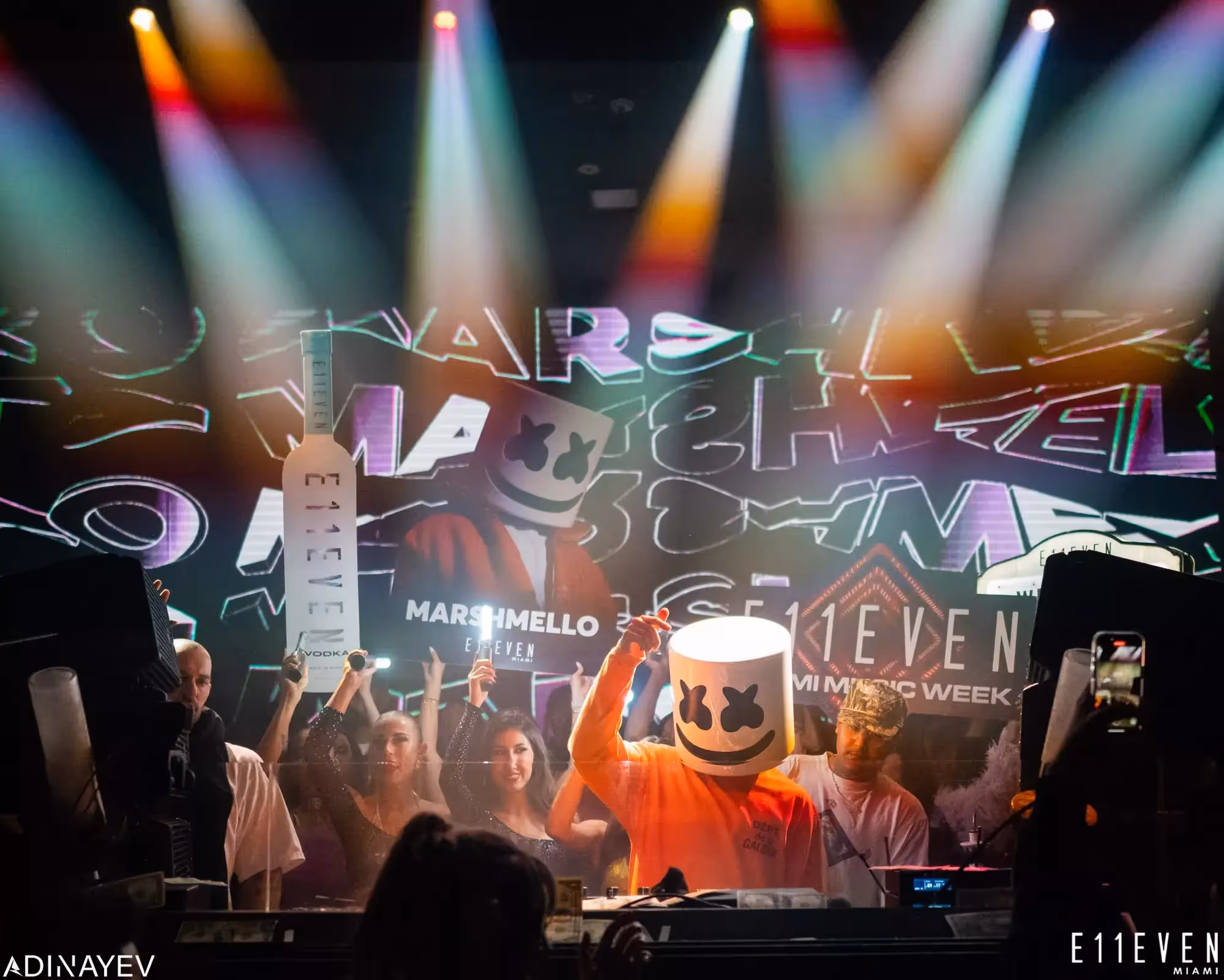 Marshmello performing at E11EVEN for Miami Music Week 2025
