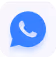 Whatsapp icon in blue - Zinda Agency