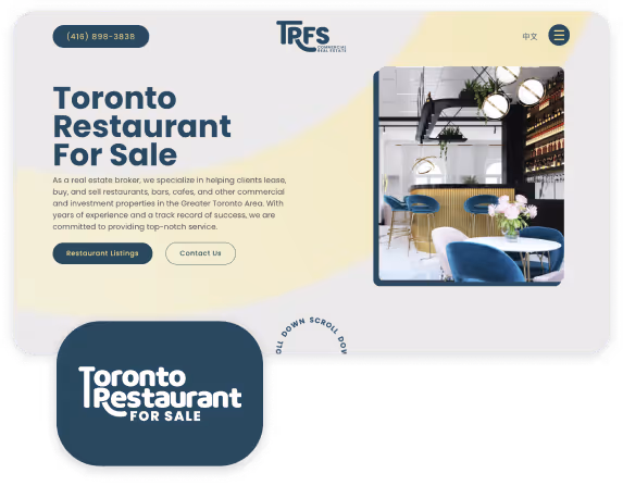 Toronto Restaurant For Sale Website Design