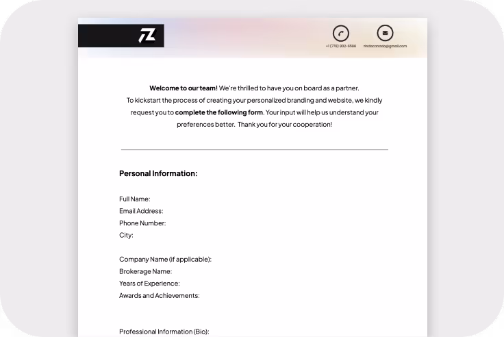 Letterhead design for businesses - Zinda Agency