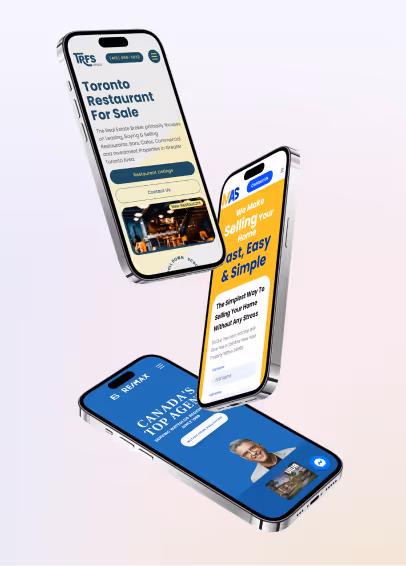 Real estate websites in smartphone - Zinda Agency