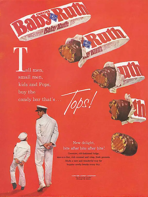 thumbnail of 1961 print ad for Baby Ruth