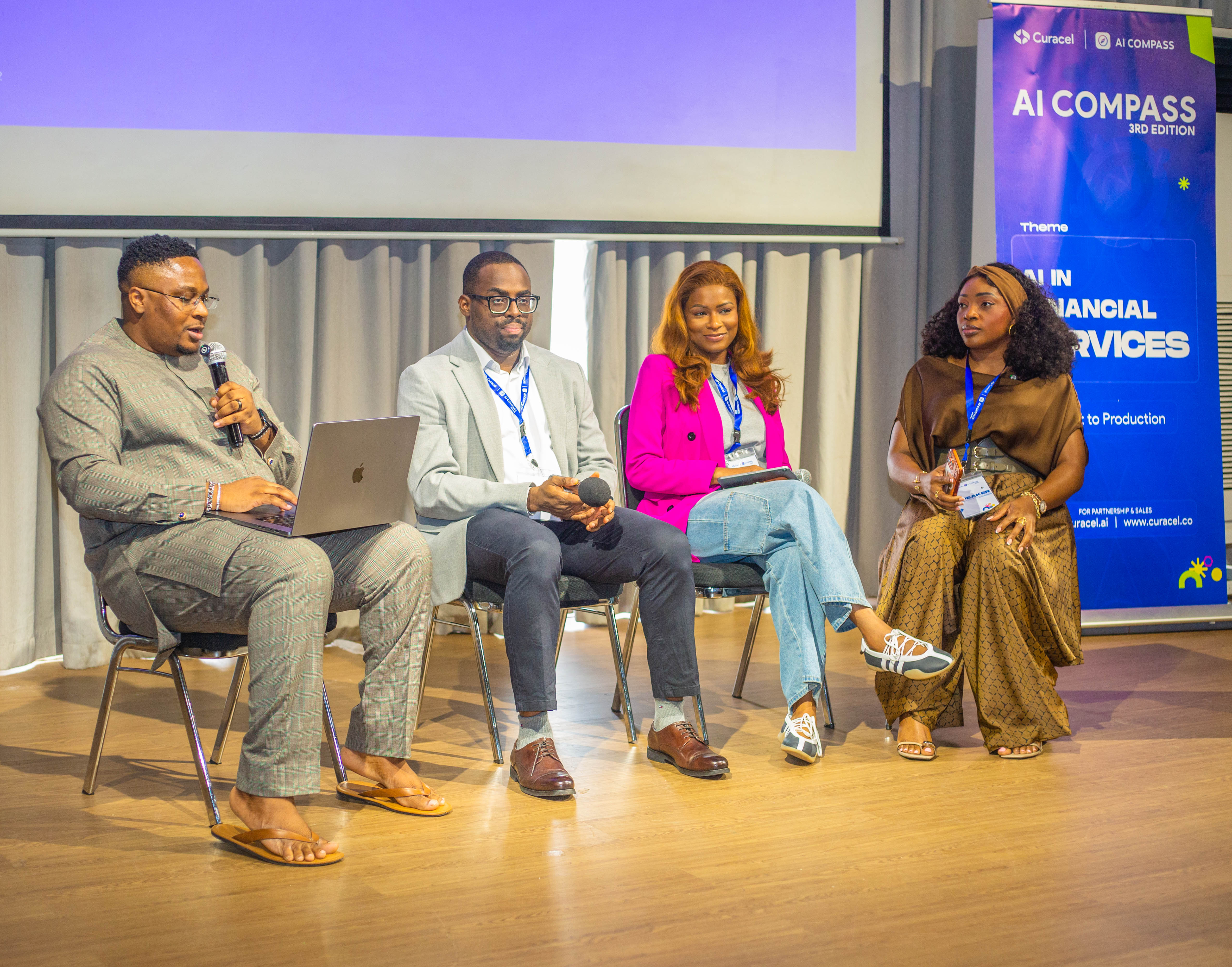 Grace Effiom, Ms Oke Egbi and Jordan Ajibola brought lending, enterprise-technology and platform perspectives to the embedded-finance session.