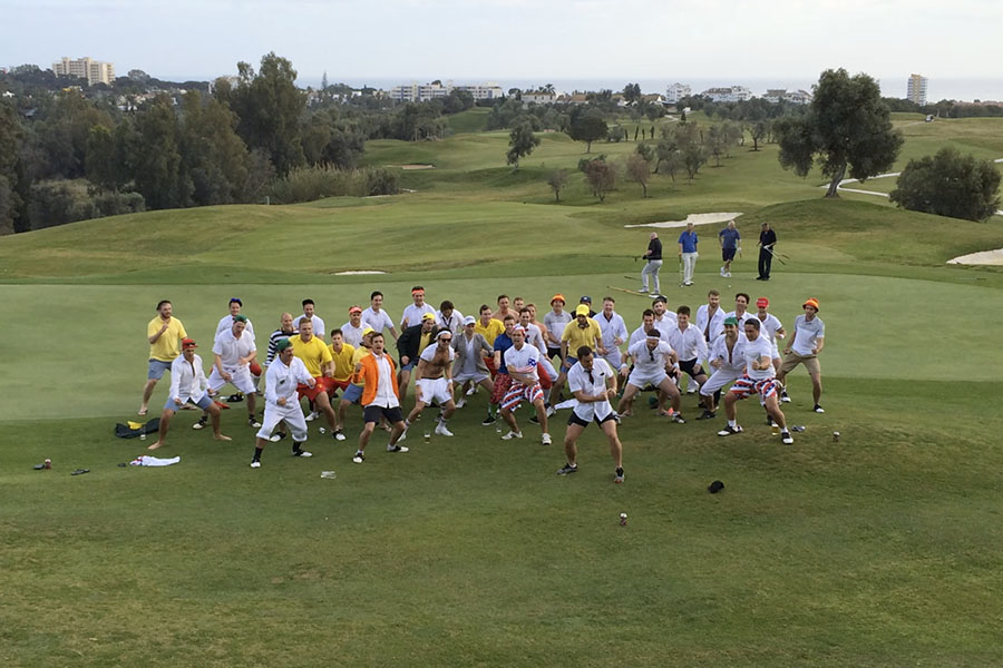 Team at a Golf Event during Company Retreat in Crete