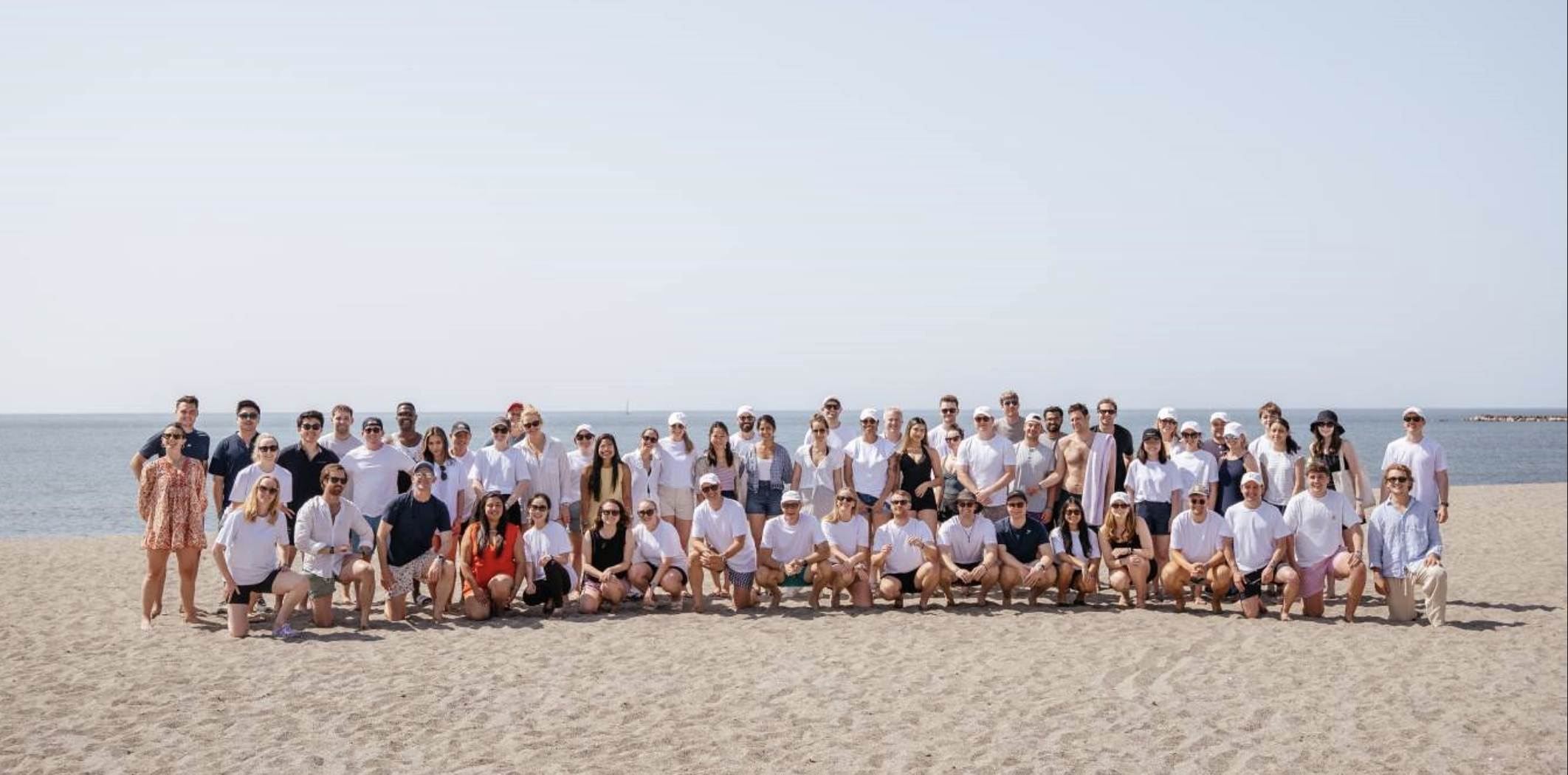 Group photo during their company event in Marbella