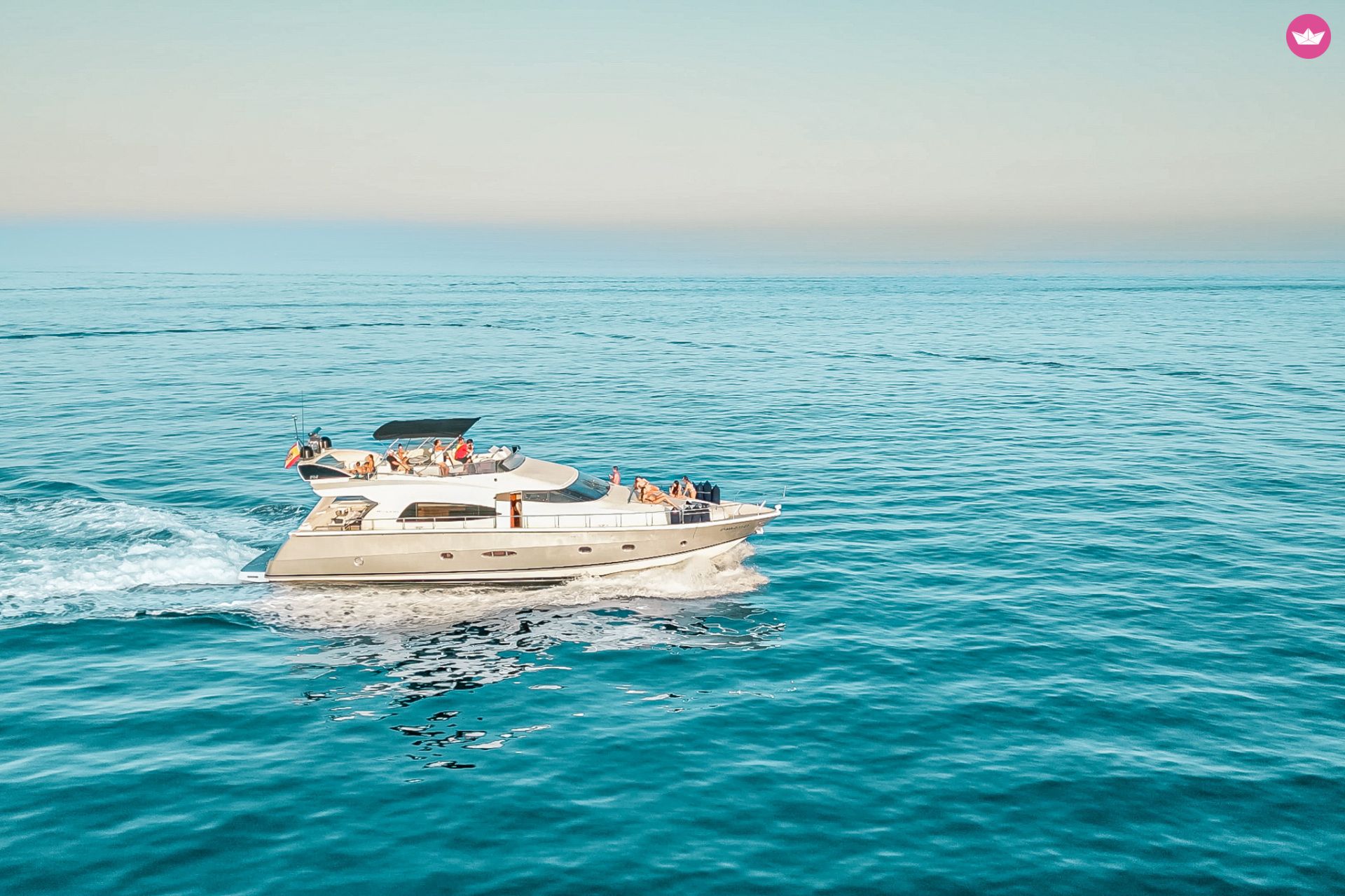 Boat cruise at a team incentive in Marbella