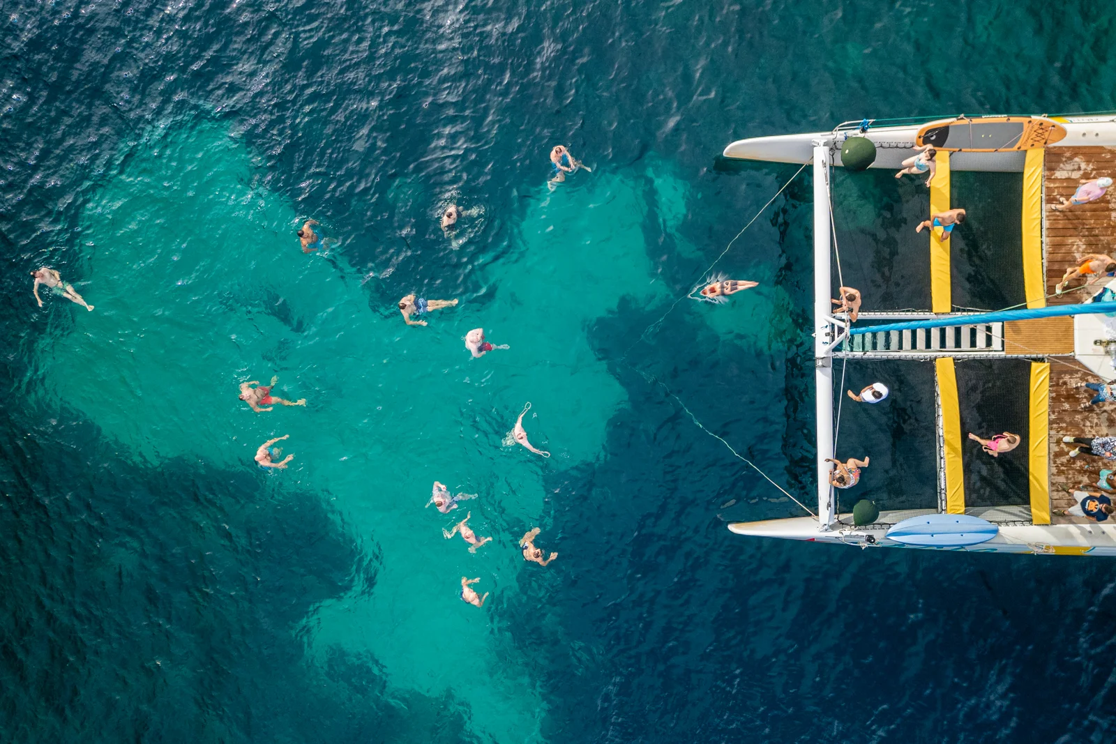 Boat trip at a company offsite in Mallorca