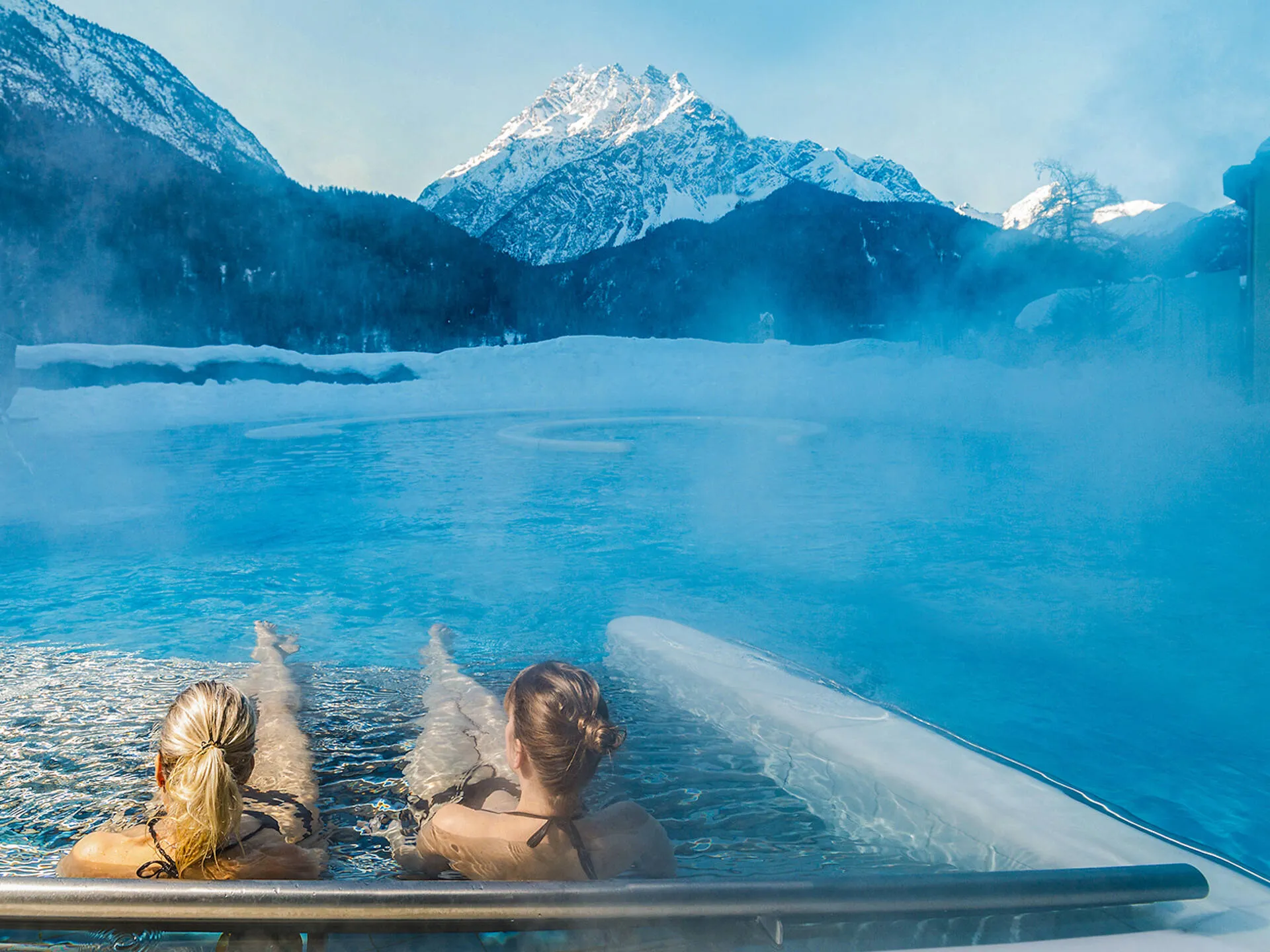 Thermal Spa in Switzerland in winter