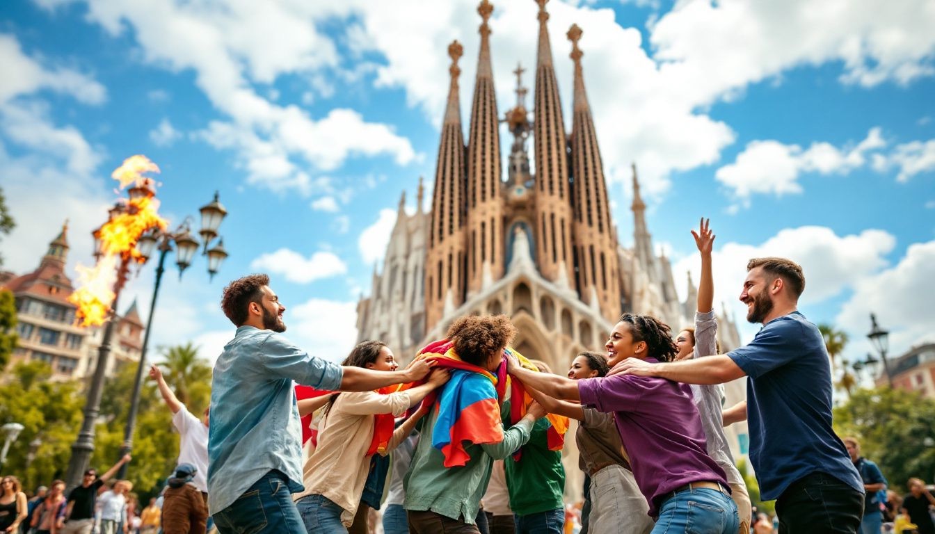 Company offsite team building treasure hunt in Barcelona