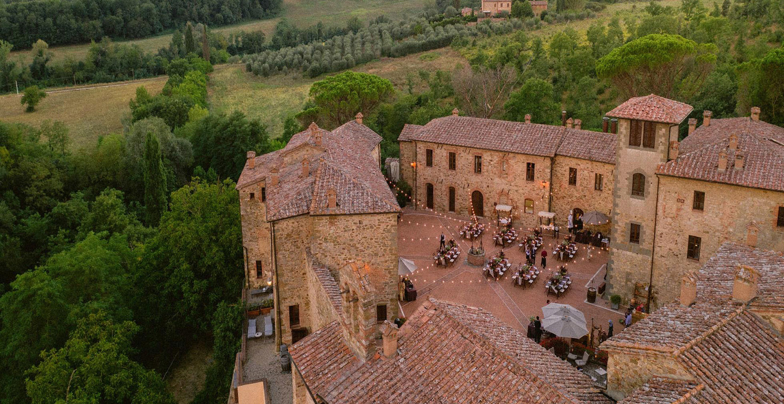 Unique castle company offsite venue in Tuscany