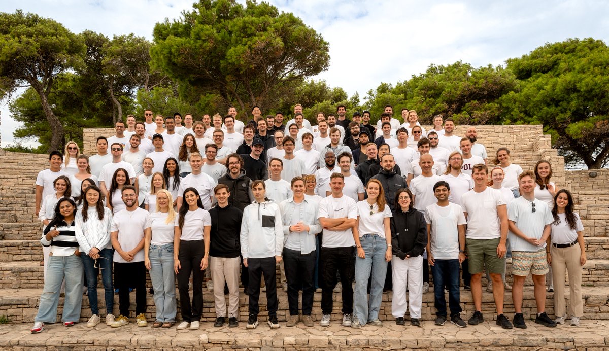 Team offsite group photo in Croatia