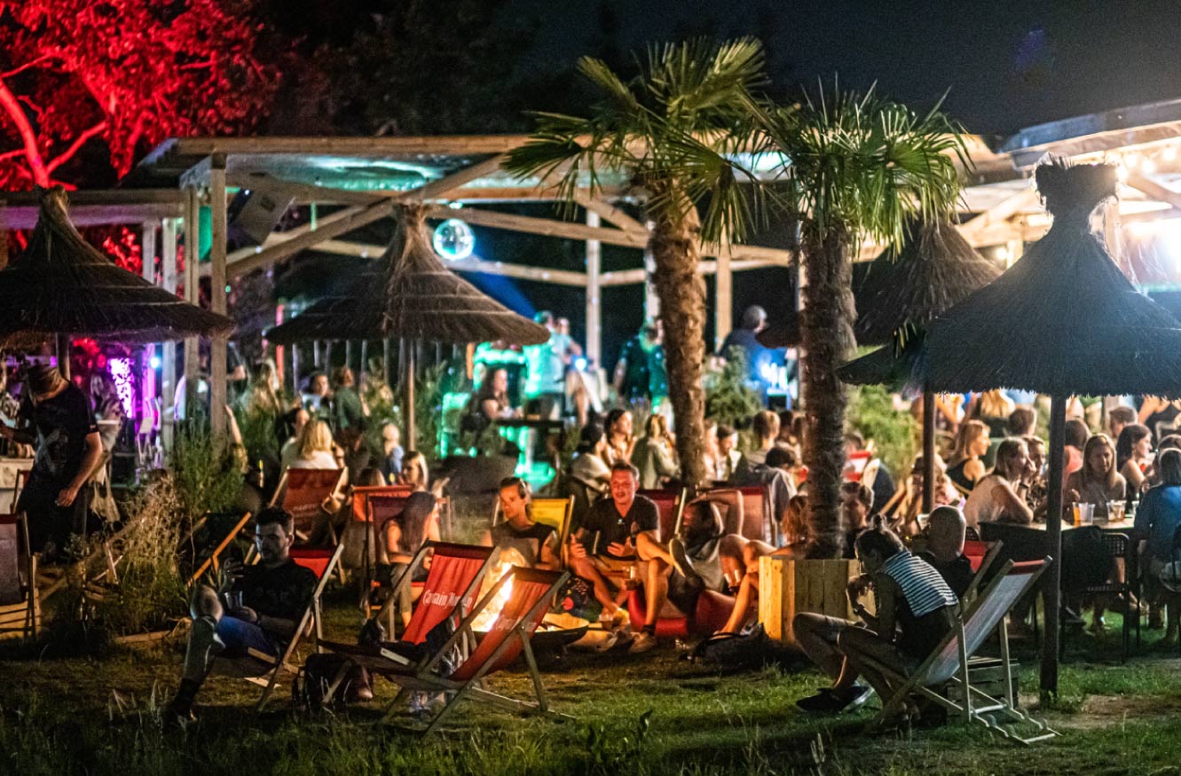 Warsaw summer bar at the Vistula river bank