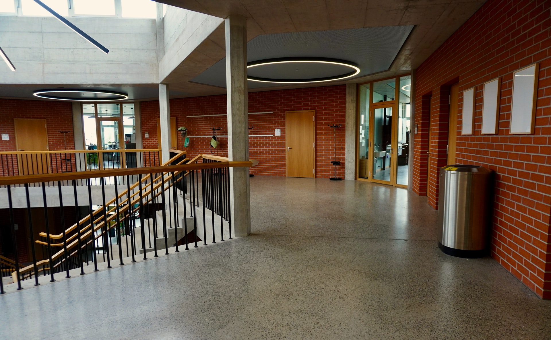 Sealed concrete floor inside a commercial building