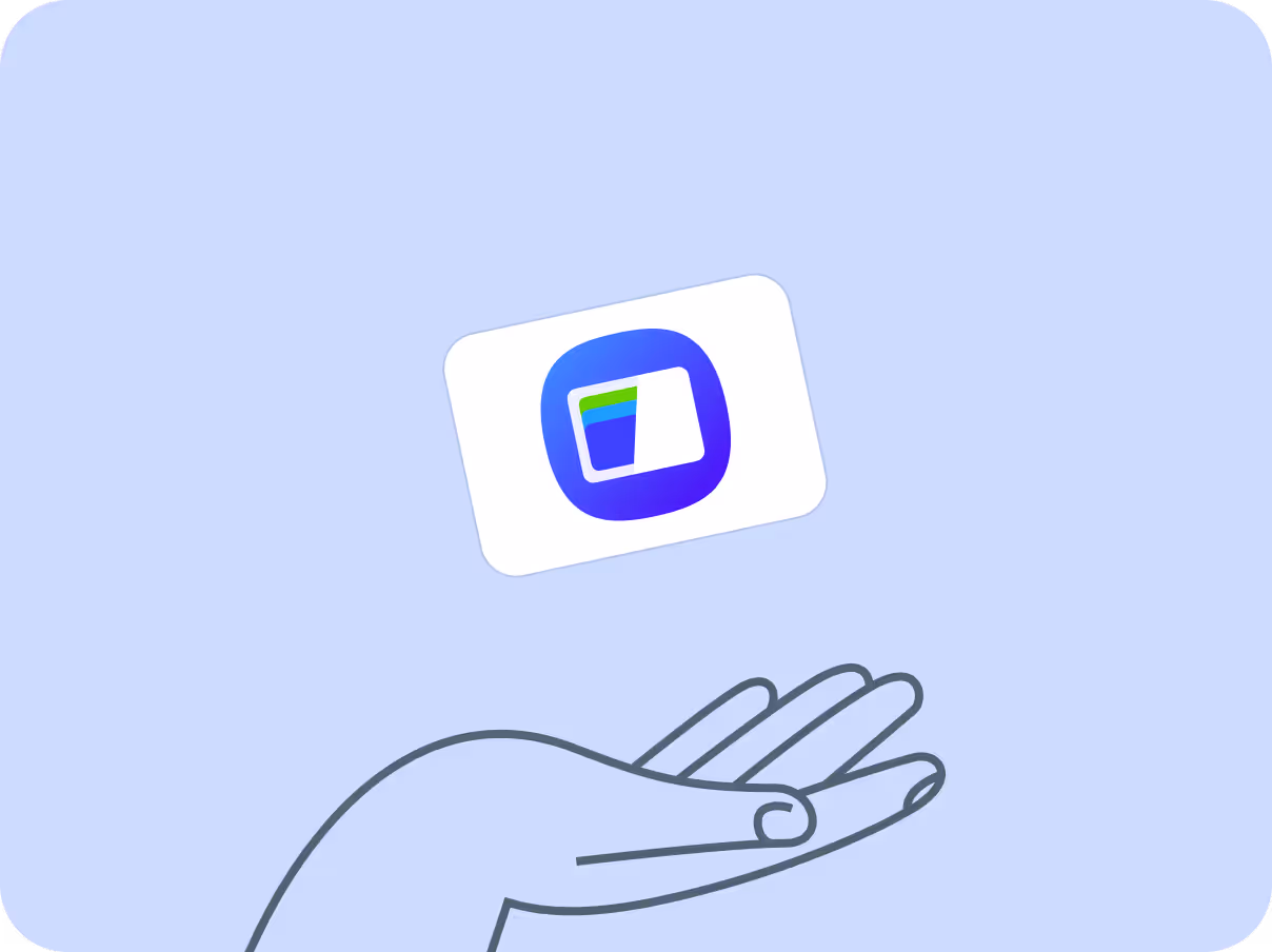 Illustration of a hand holding a credit card icon with surrounding floating cards displaying mastercard, visa, and amex logos, on a light blue background icon for buy proxy with credit card.