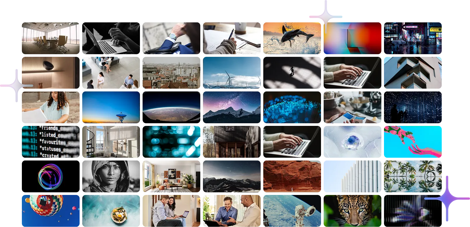 3Q Mosaic overview displaying 24 video thumbnails of diverse content types in grid layout.
