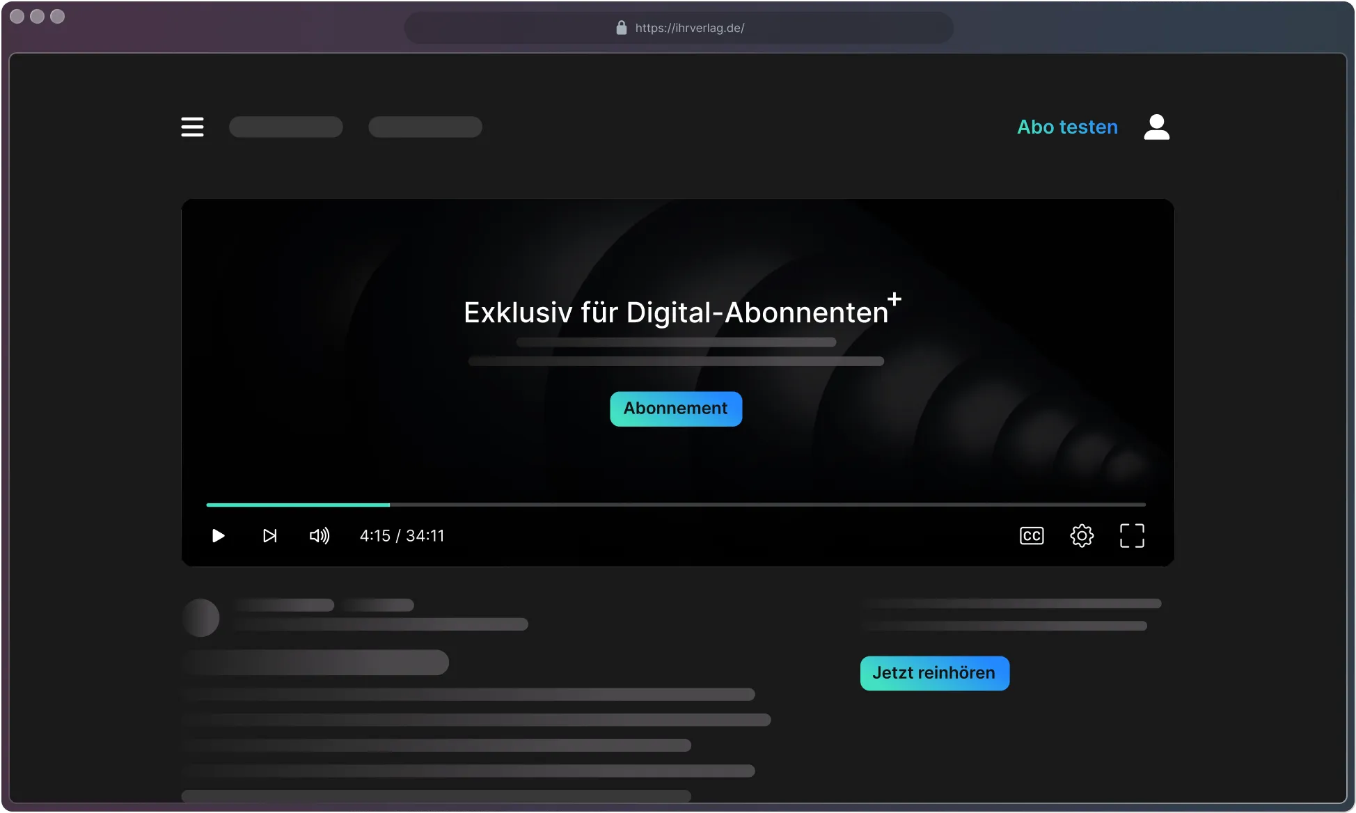 3Q OTT subscription interface with device symbols, stars, and magenta gradient color scheme.