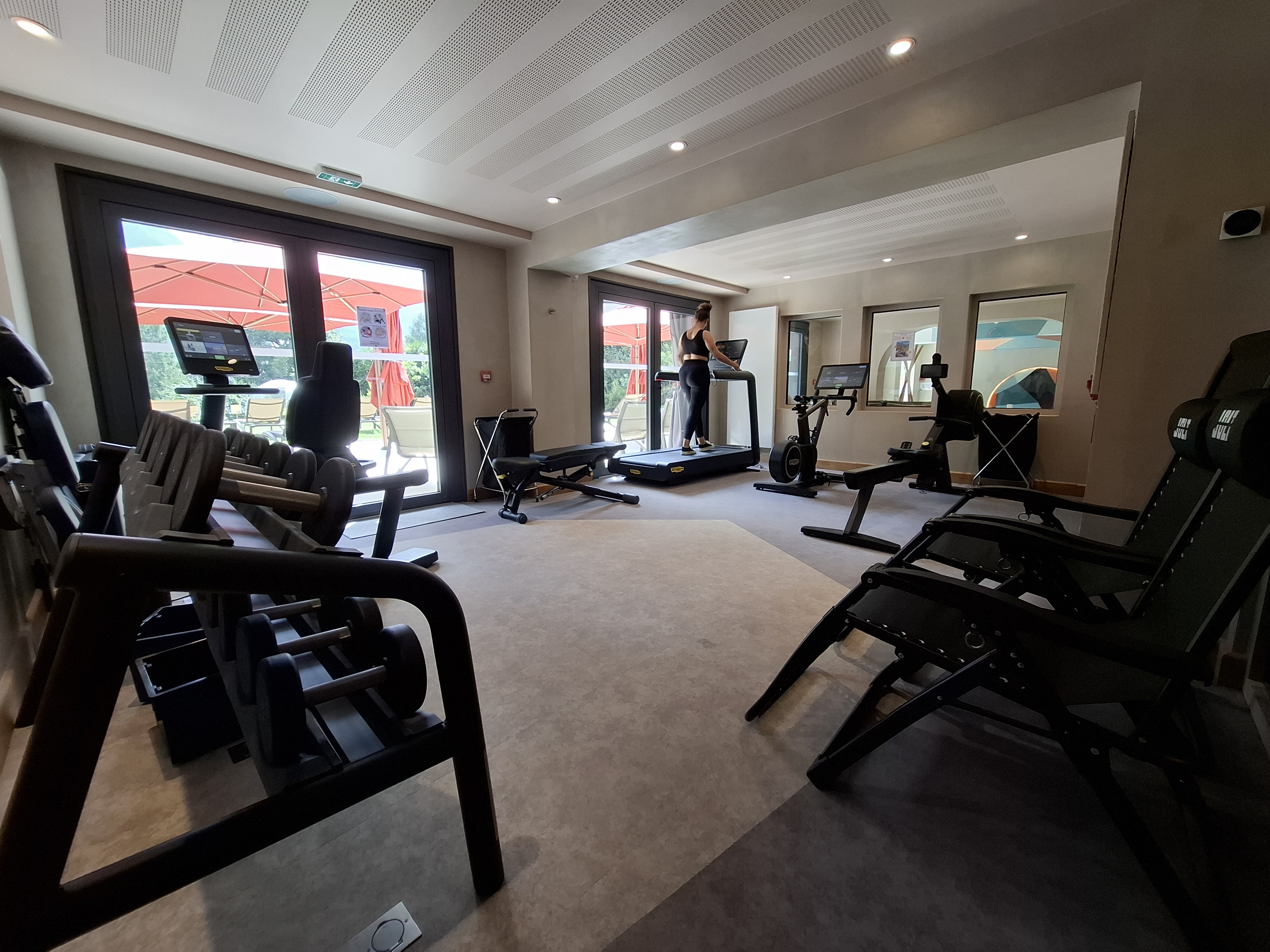 La salle de fitness au Spa Chalet hôtel le Prieuré 4*