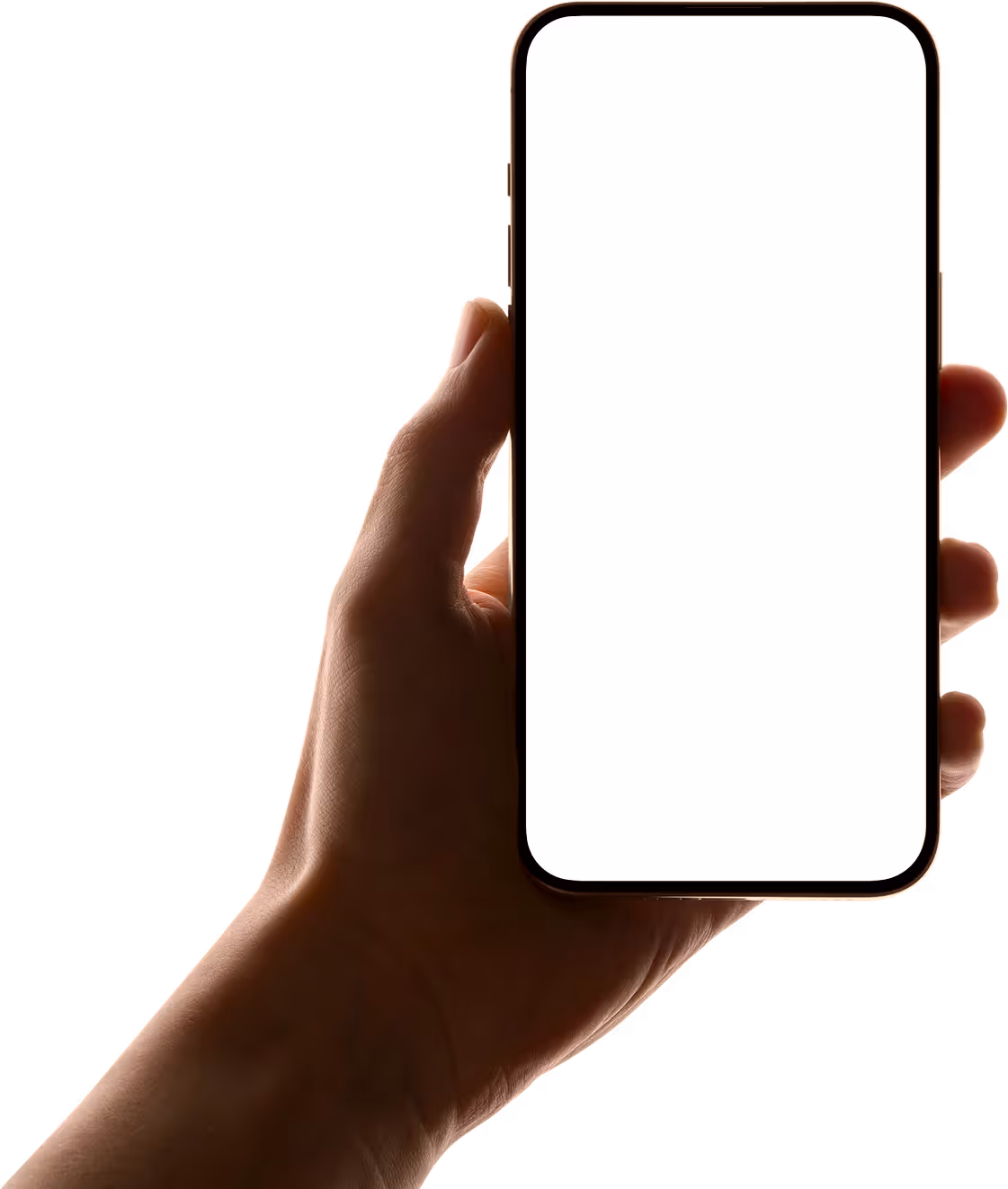 iPhone in hand