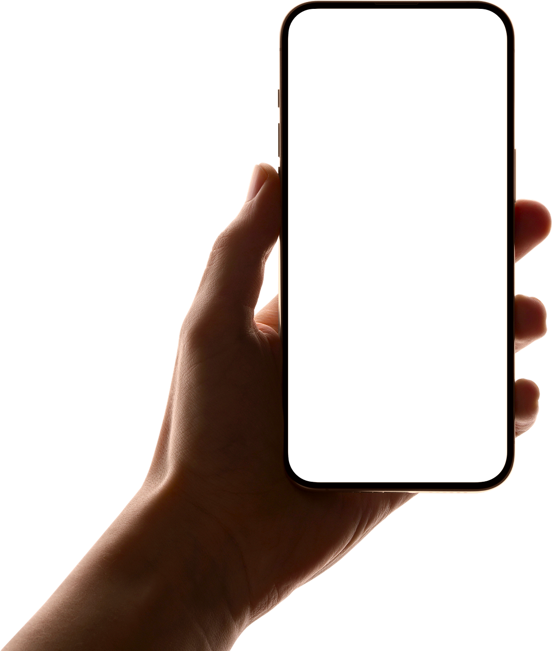 Hand holding iPhone