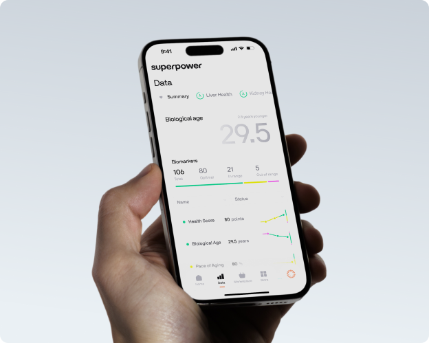 Superpower dashboard shown on a phone