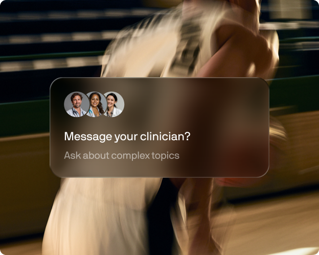 Care team messaging interface over member photo