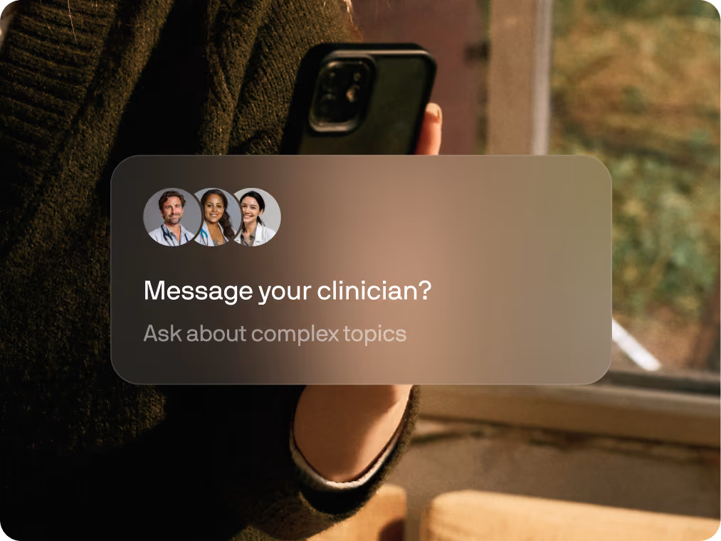 Messaging your clinician from the Superpower app