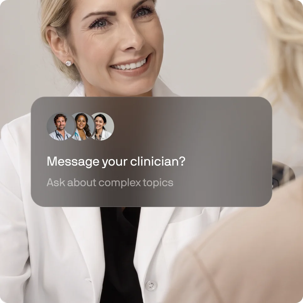 Message your clinician in the Superpower app