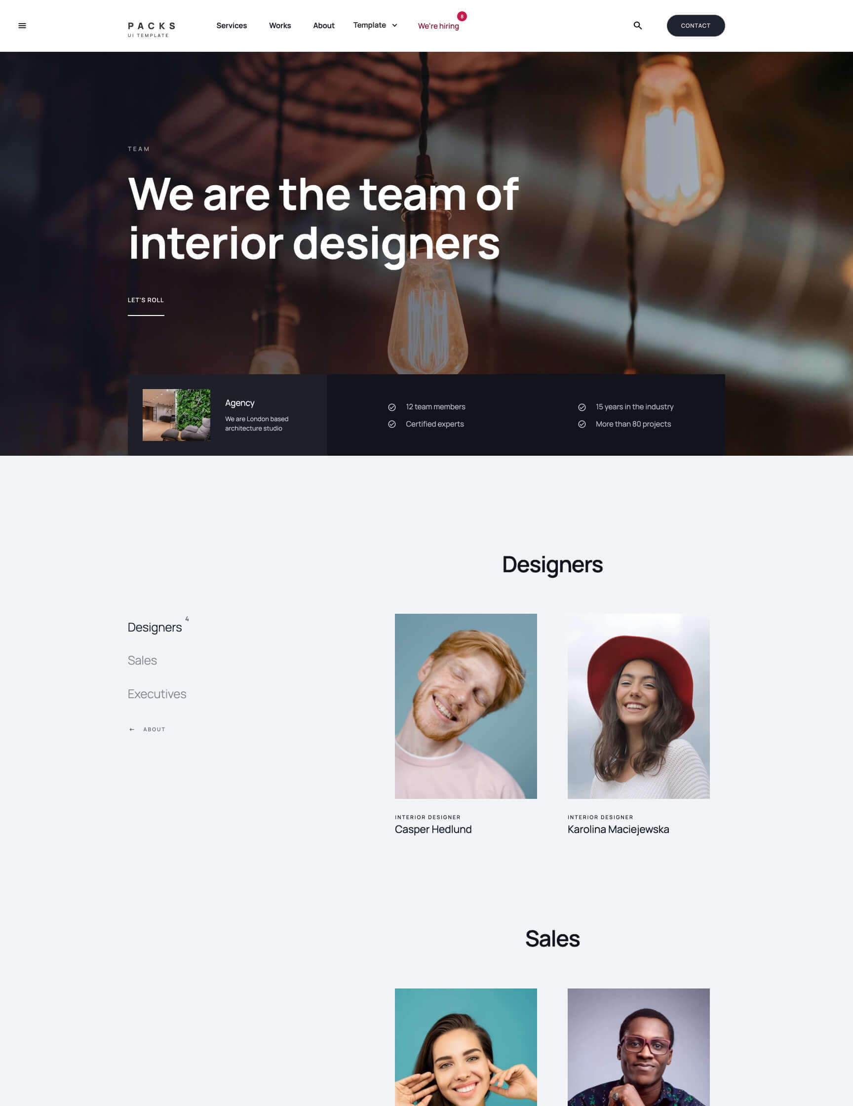 UI kit Webflow template webpage Packs