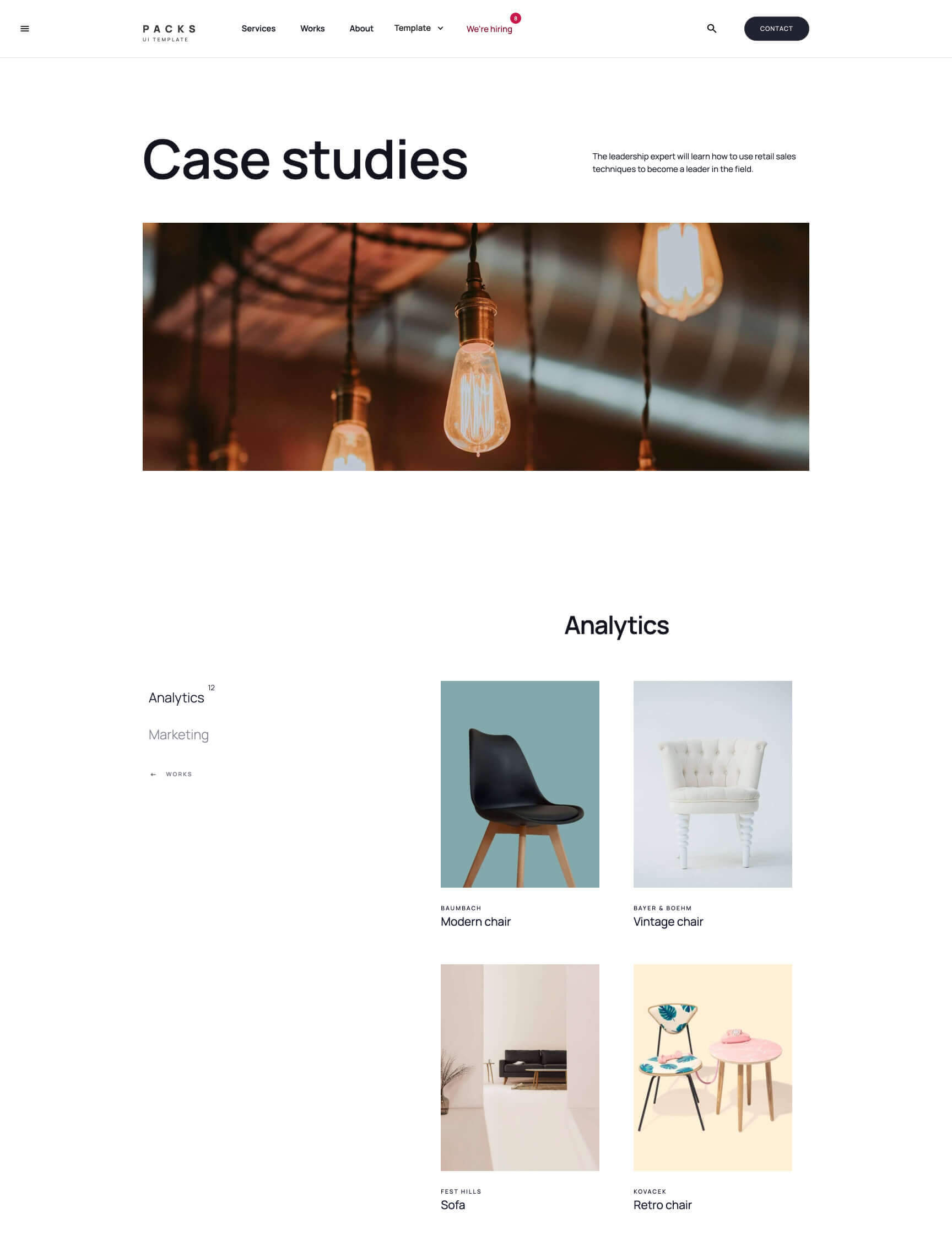 UI kit Webflow template webpage Packs