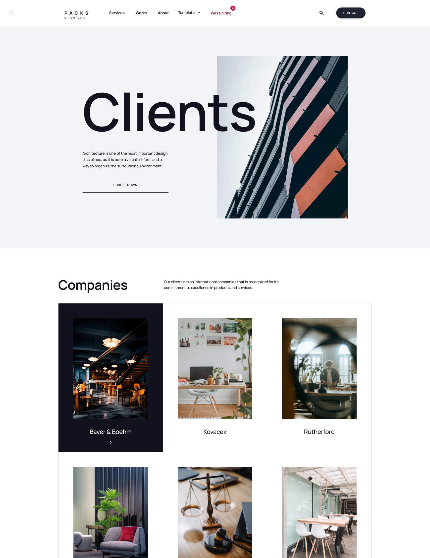UI kit Webflow template webpage Packs