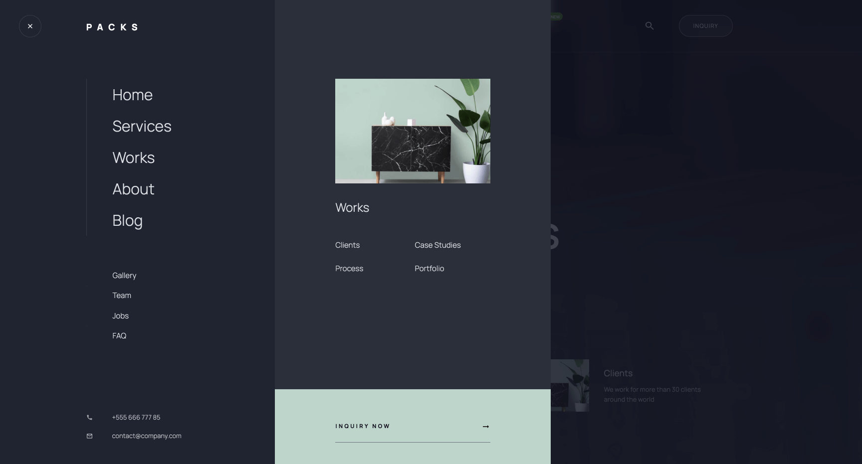 UI kit Webflow template Packs Navigation