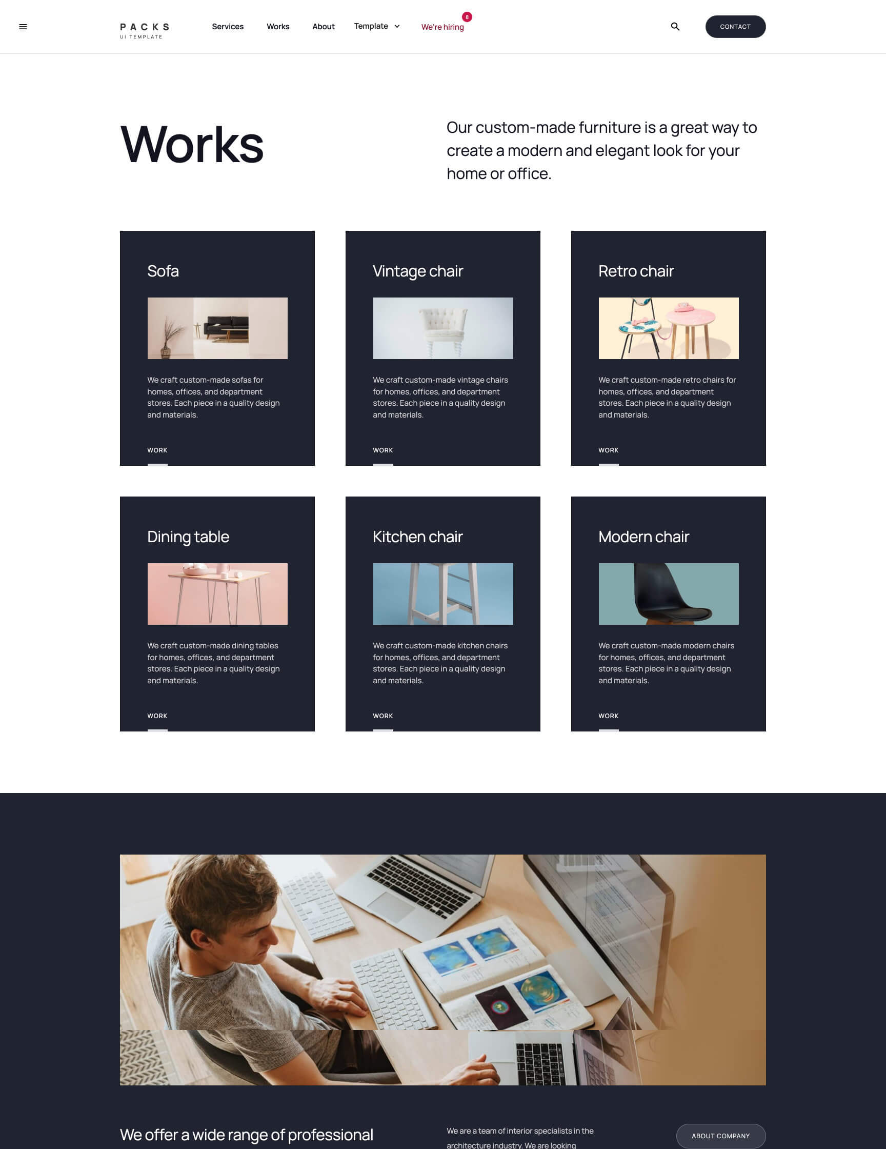 UI kit Webflow template webpage Packs