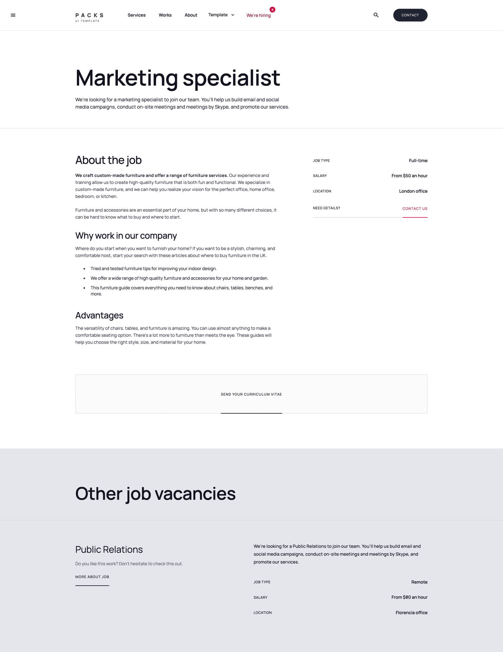 UI kit Webflow template webpage Packs