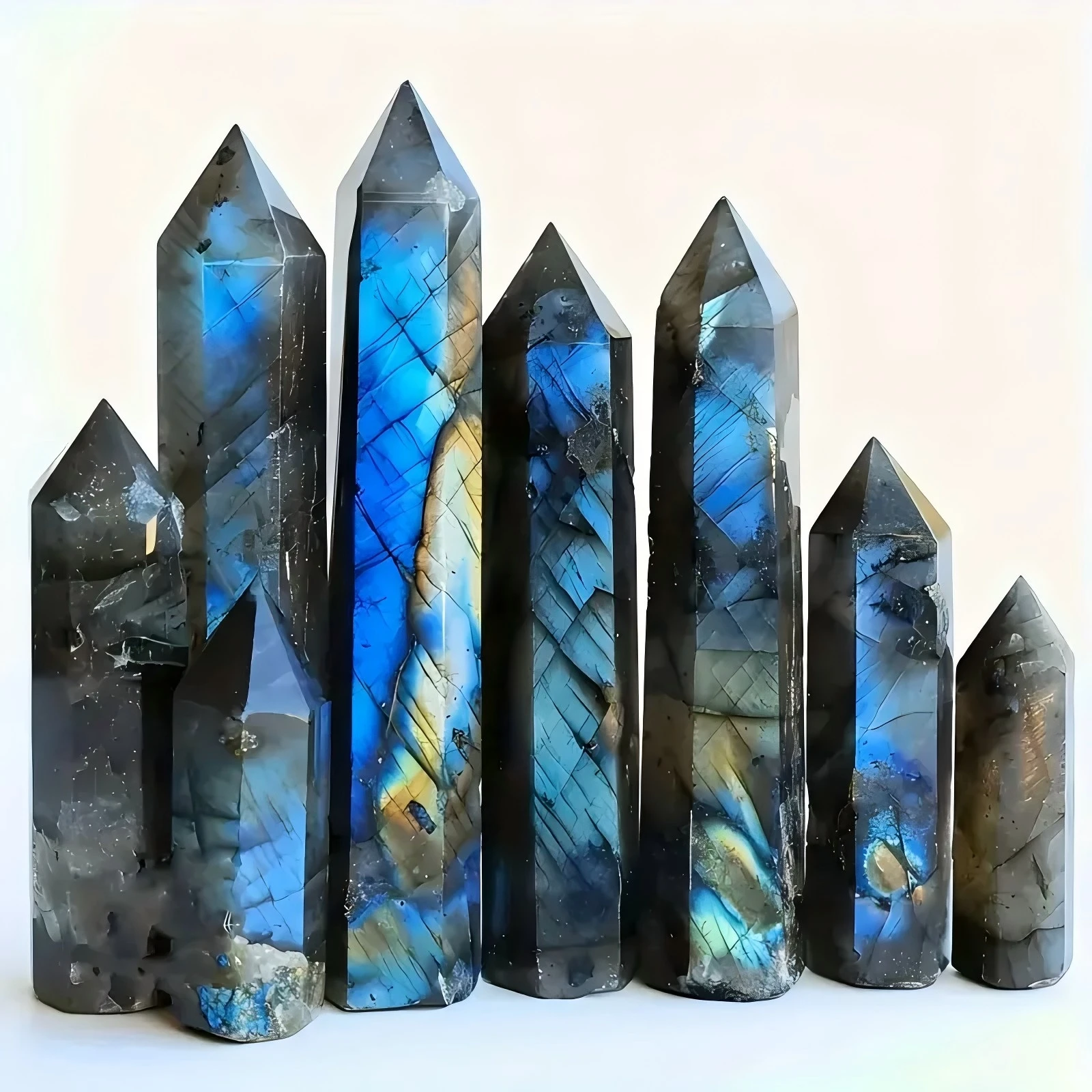 Natural Labradorite Point, a perfect crystal gift, an incense stone, the central point of a magic circle