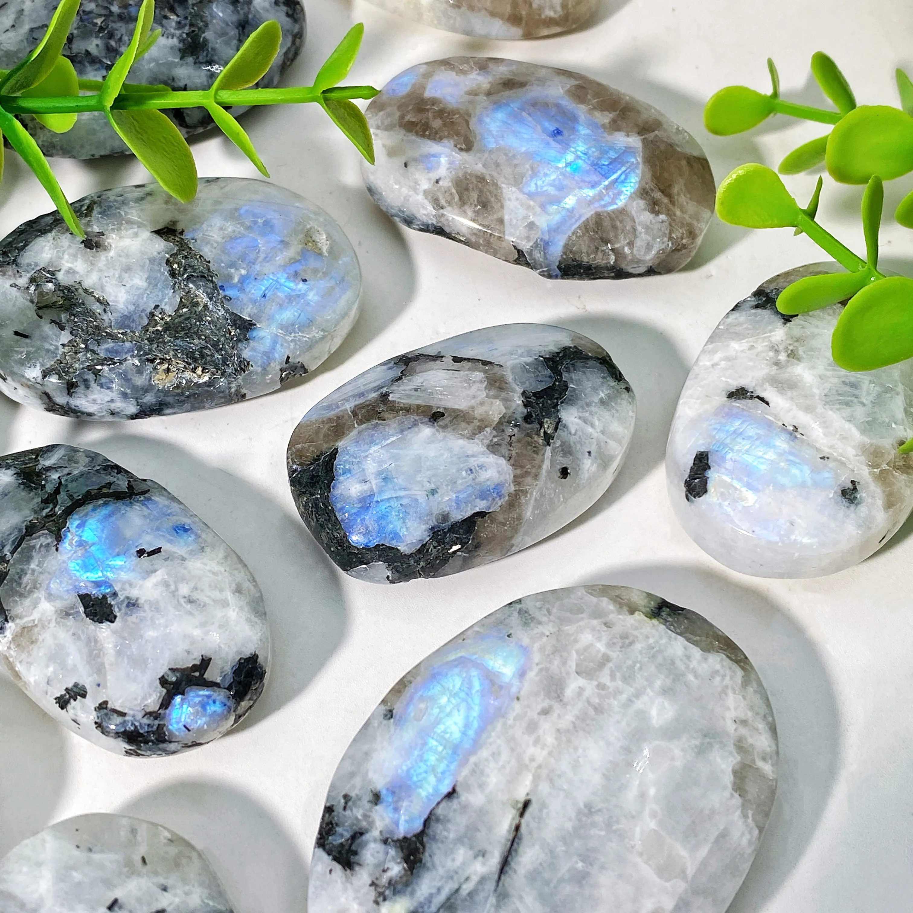 1PC High Quality Rainbow Moonstone Palm Natural Crystal Palm, Gemstone Jewelry, Healing Crystal, Birthday Gift, Women Gift