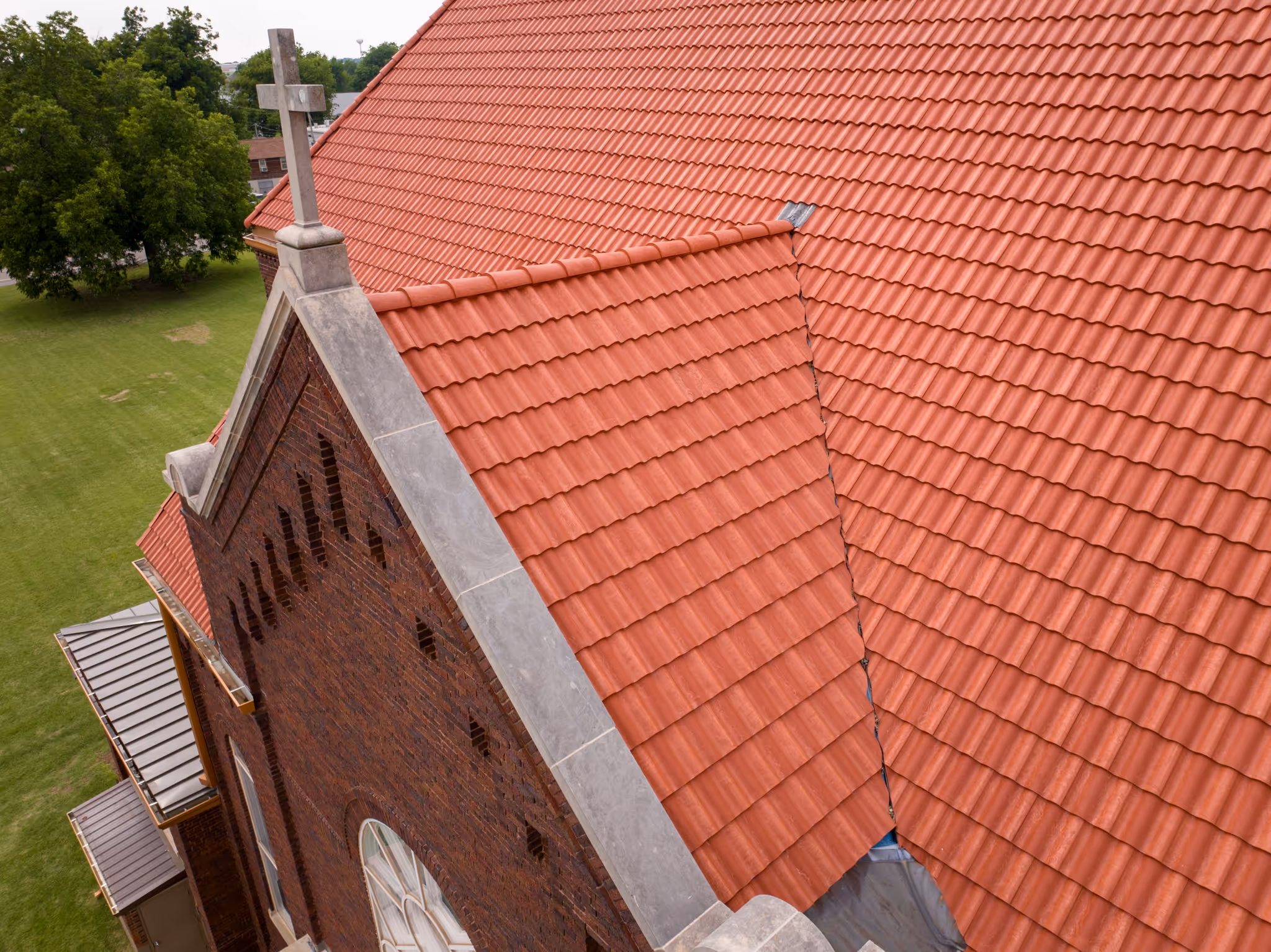 Brava Spanish Barrel Tile roof, terracotta