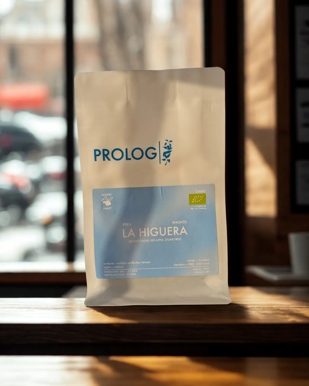 Paquet de café PROLOG La Higuera, café de spécialité du Pérou, 250g