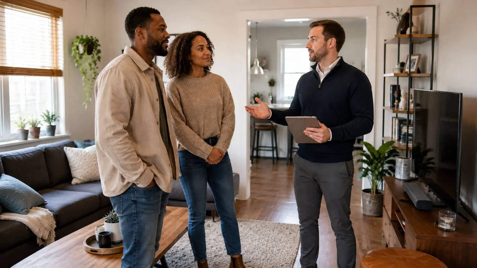 Landlords walkaround of preocuppied rental