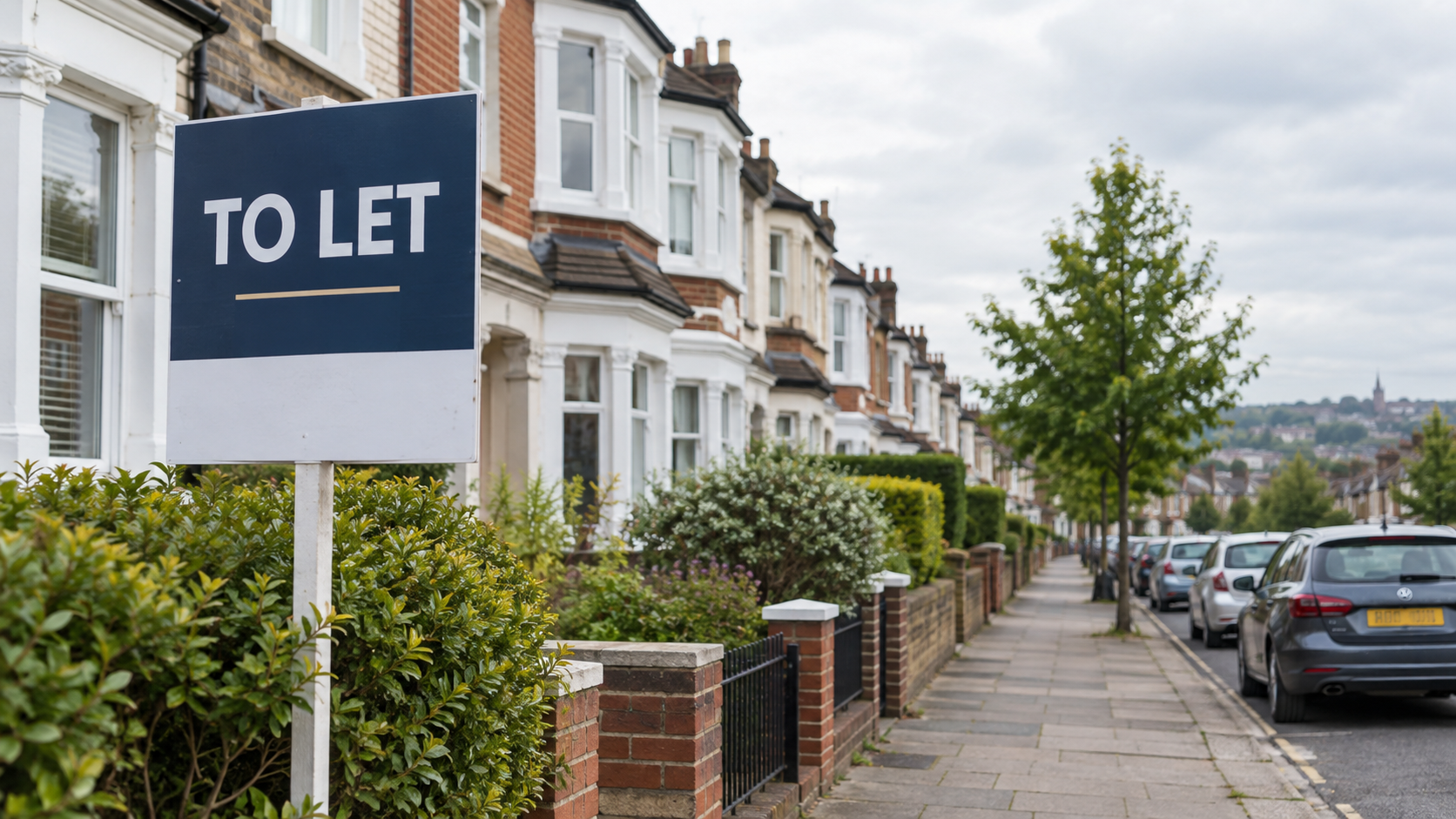 to let sign outside uk property