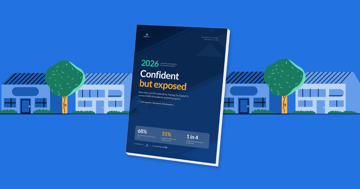 Cover of Landlord Studio's 2026 'Confident but Exposed' Making Tax Digital industry report