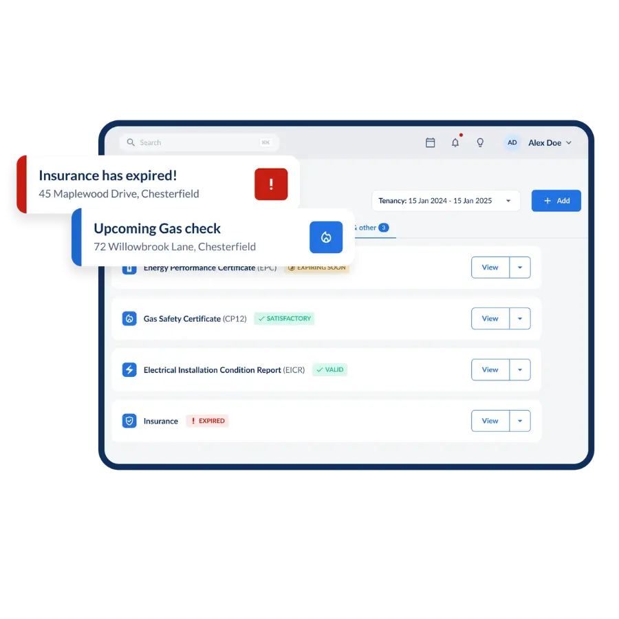 Compliance notice reminders