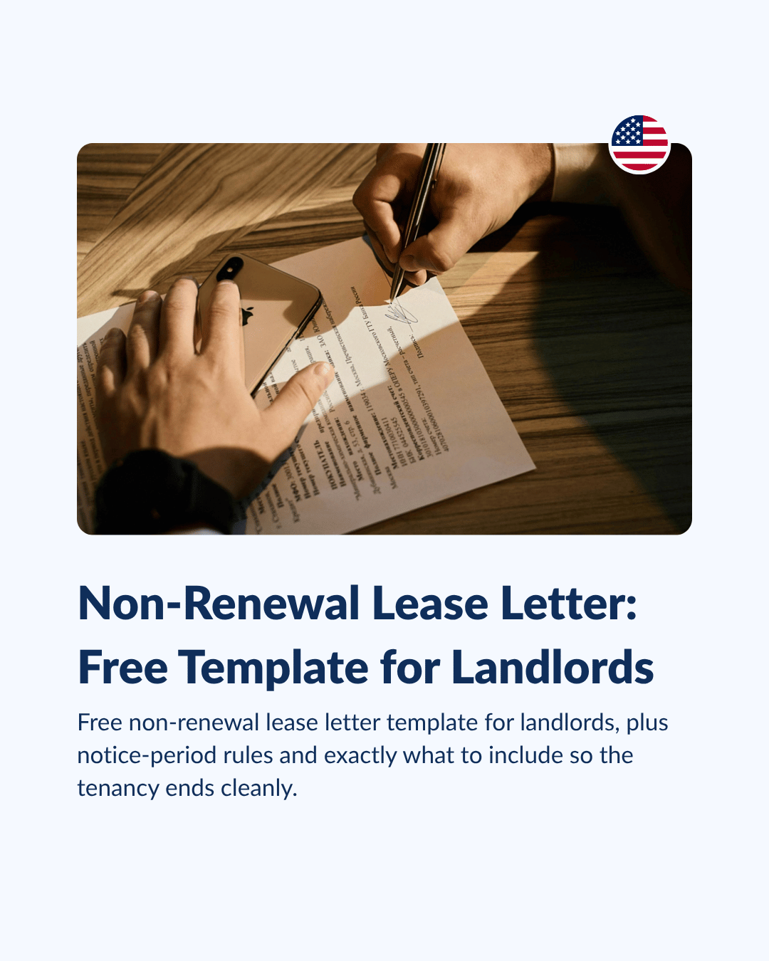Non-Renewal Lease Letter: free template for landlords