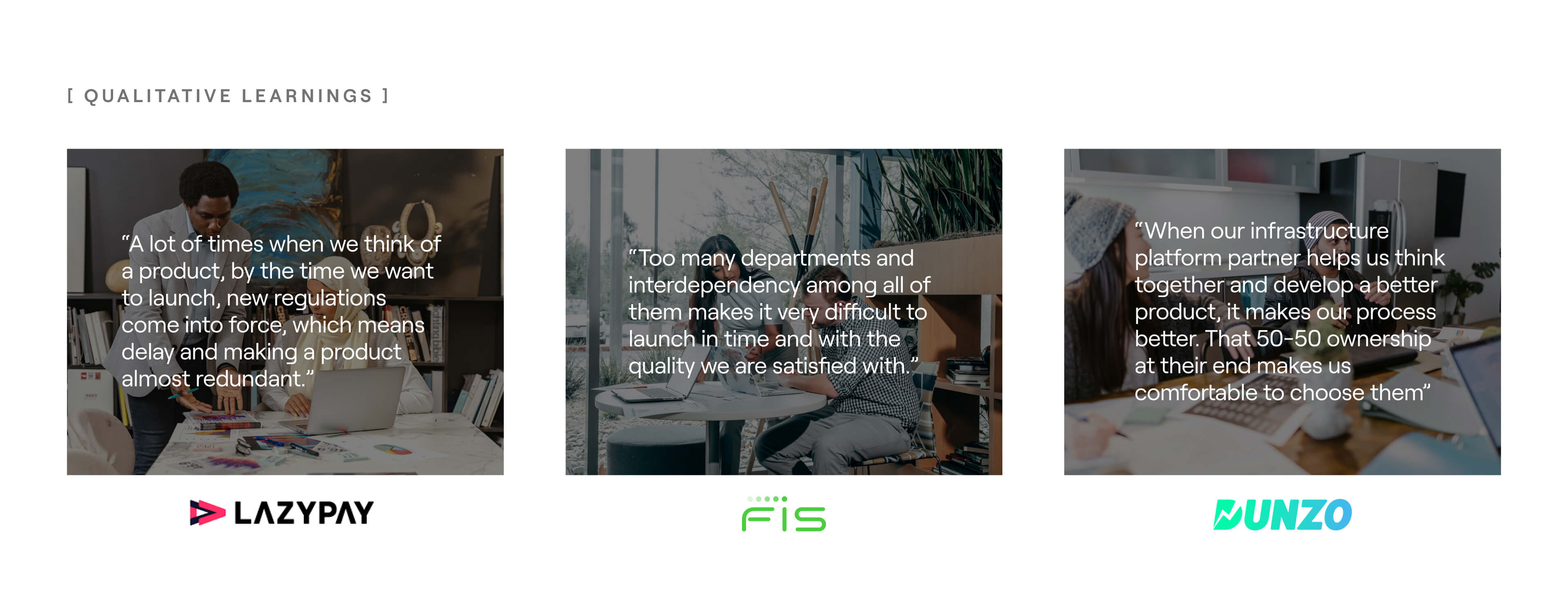 Learnings from LazyPay, FiS, Dunzo that led to user insights