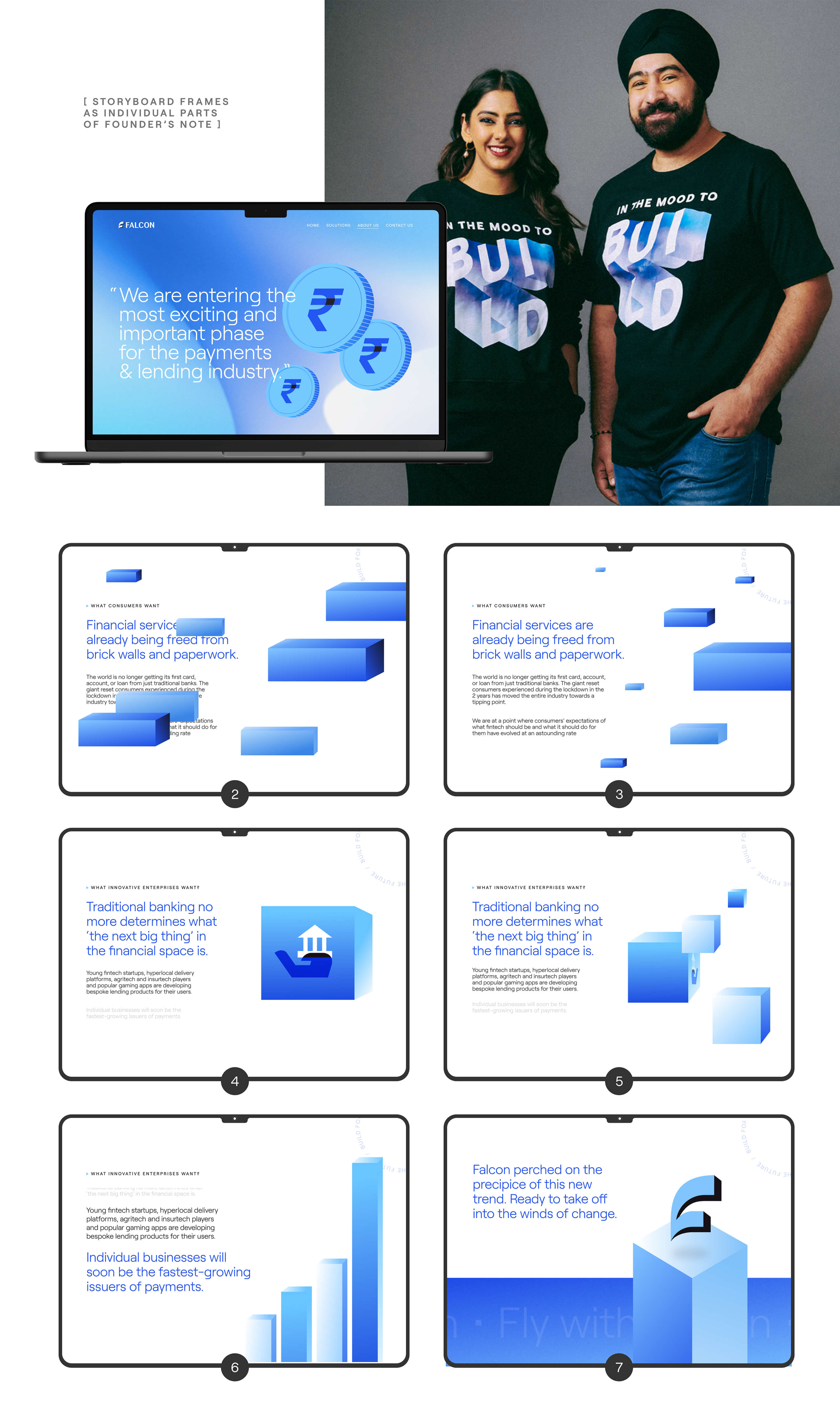 I created a visual narrative that converts the founder's note in an engaging and interactive experience while using clean typography to enhance aesthetics