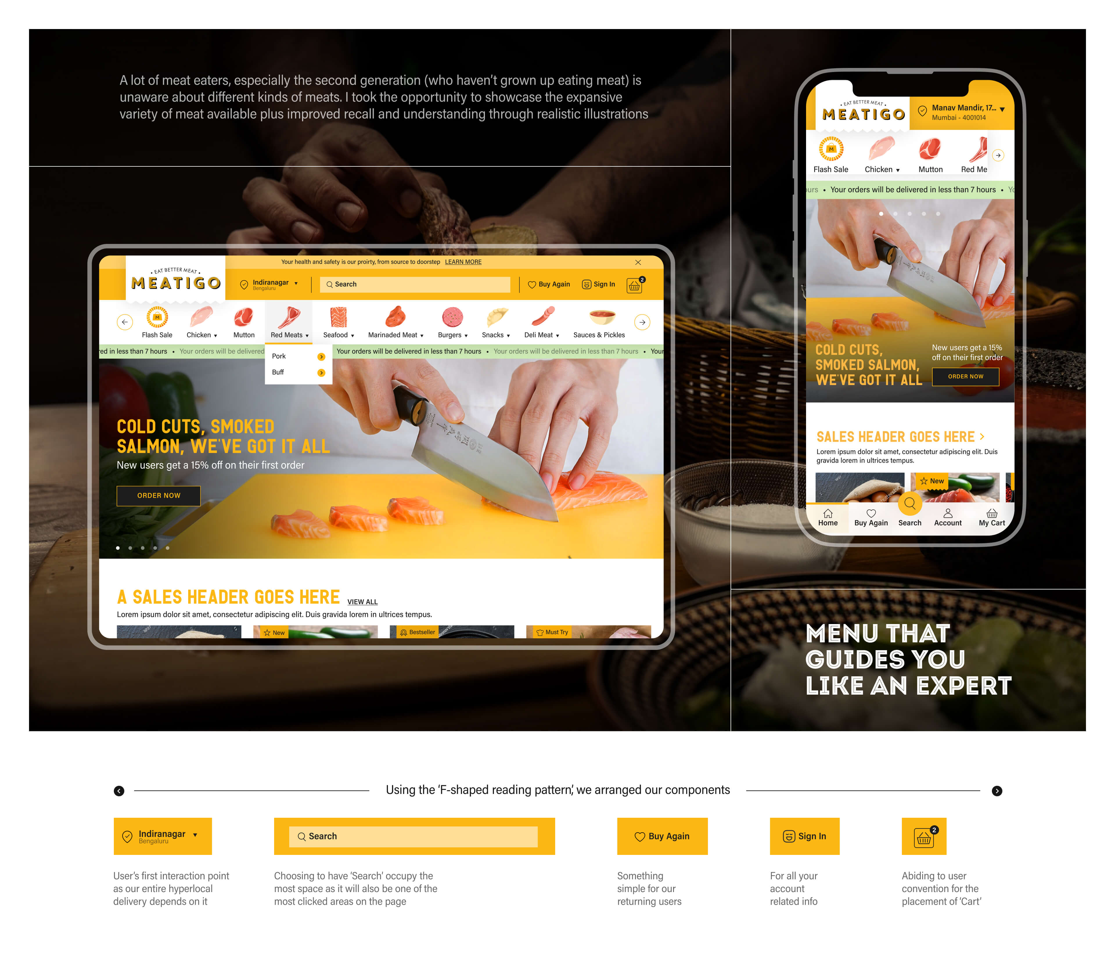 Details on my approach to create a navigation which craters to our wide target audience