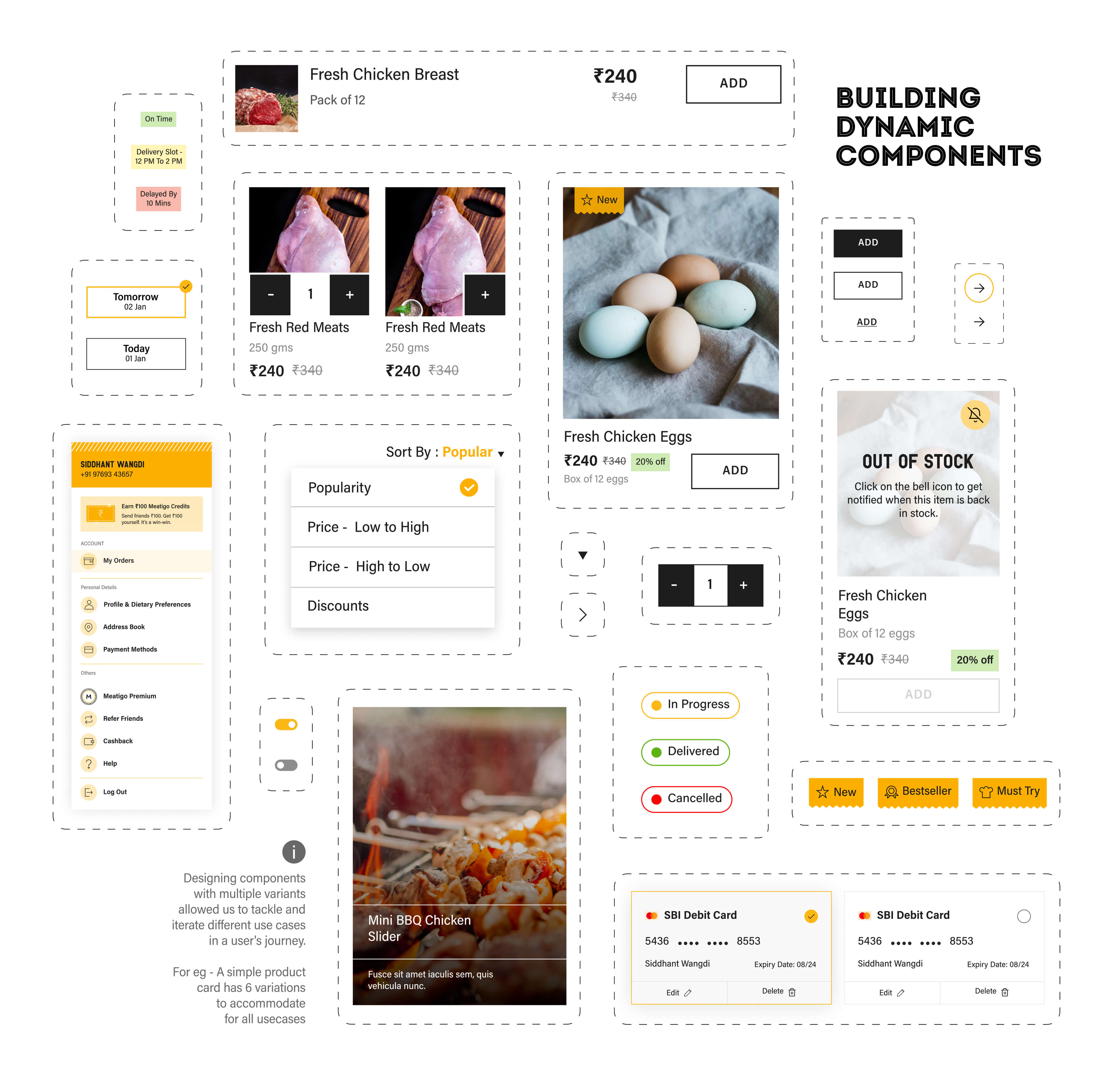 I helped in creating a complex component system which catered to multiple use-cases