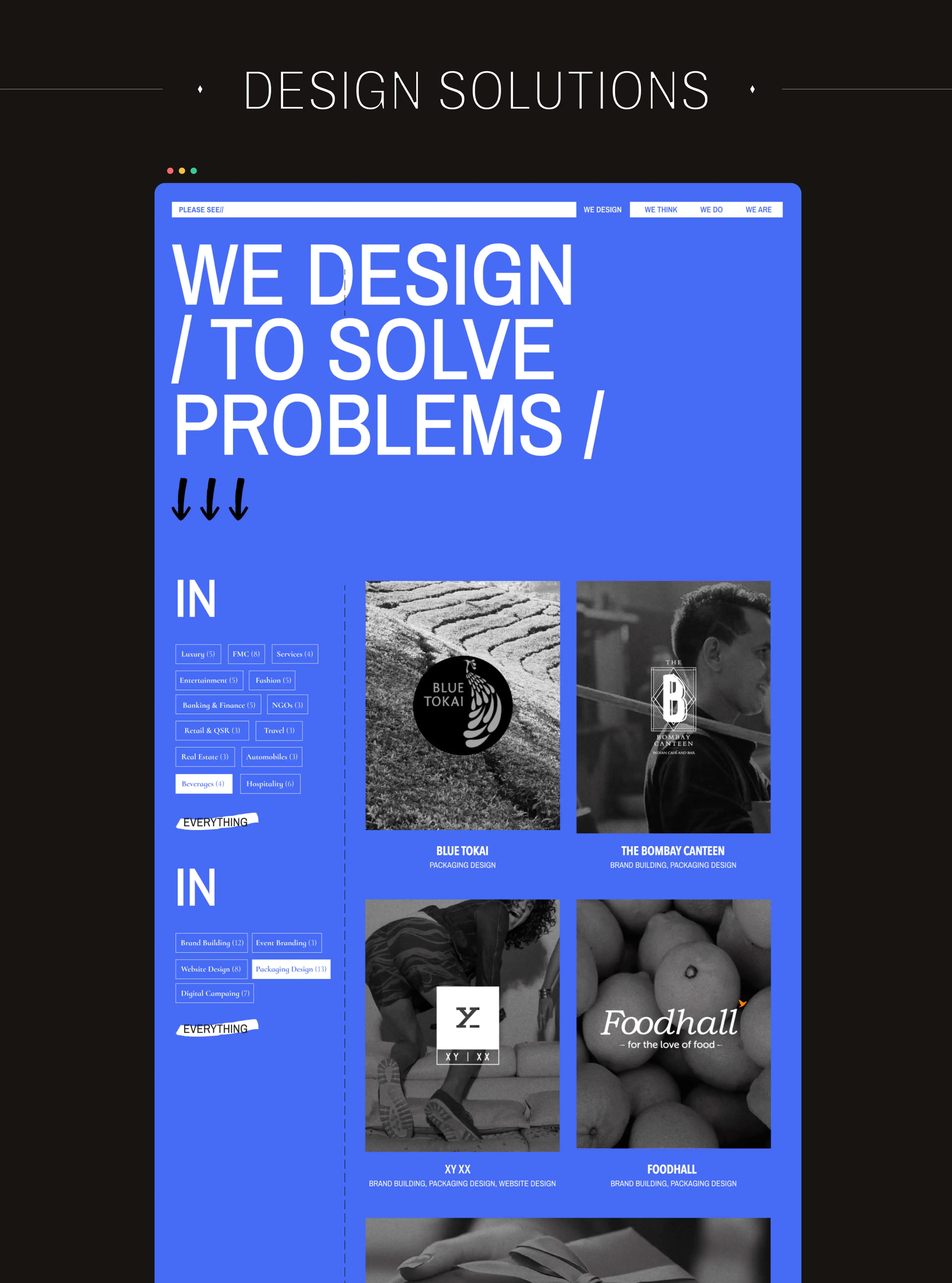 Choosing a split navigation on larger breakpoints to increase usage of filters and at the same time help users through the discovery phase