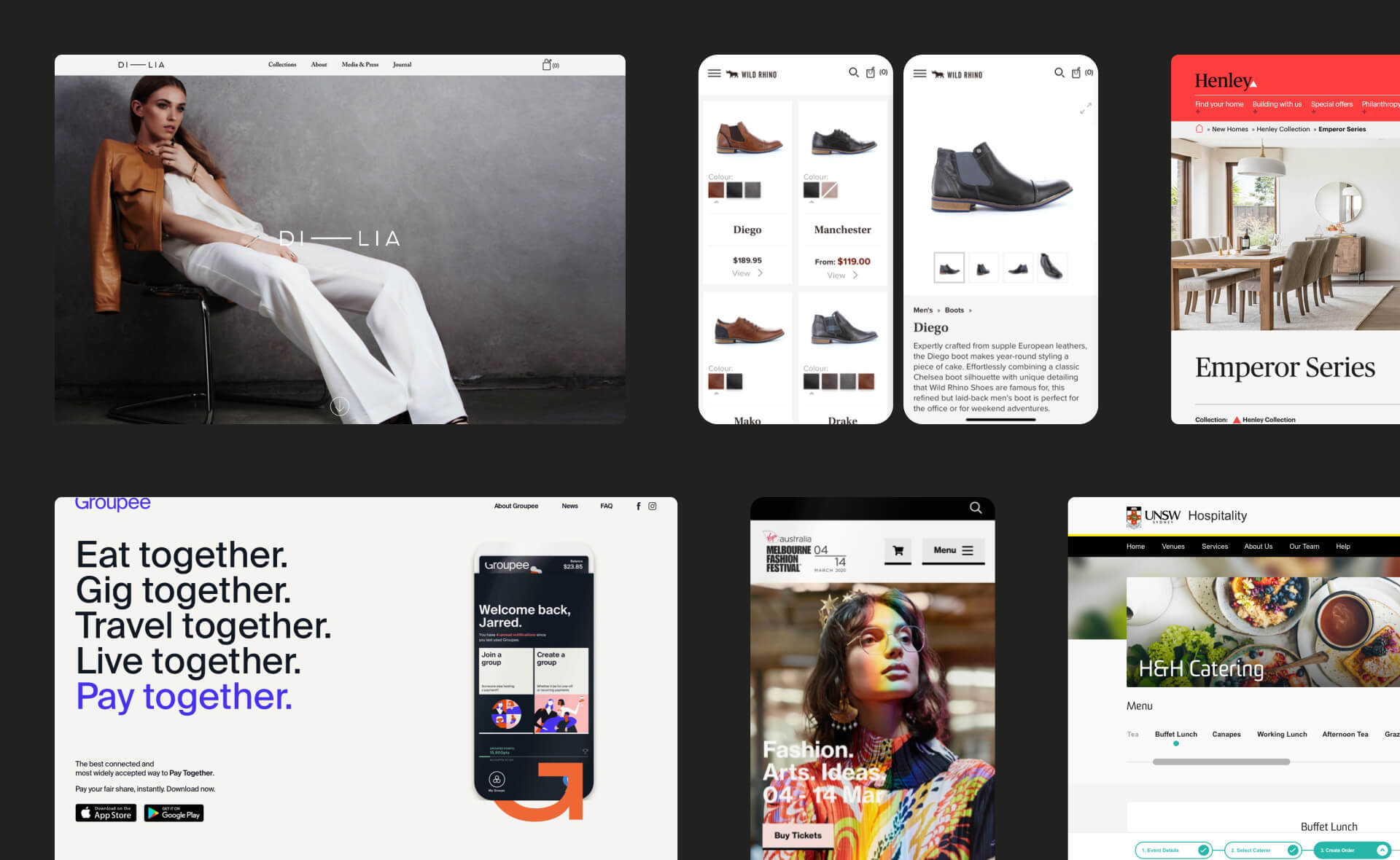 case studies - past web work
